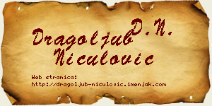 Dragoljub Niculović vizit kartica